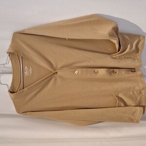 Ultrasofts khaki cotton blend cardigan size 1X